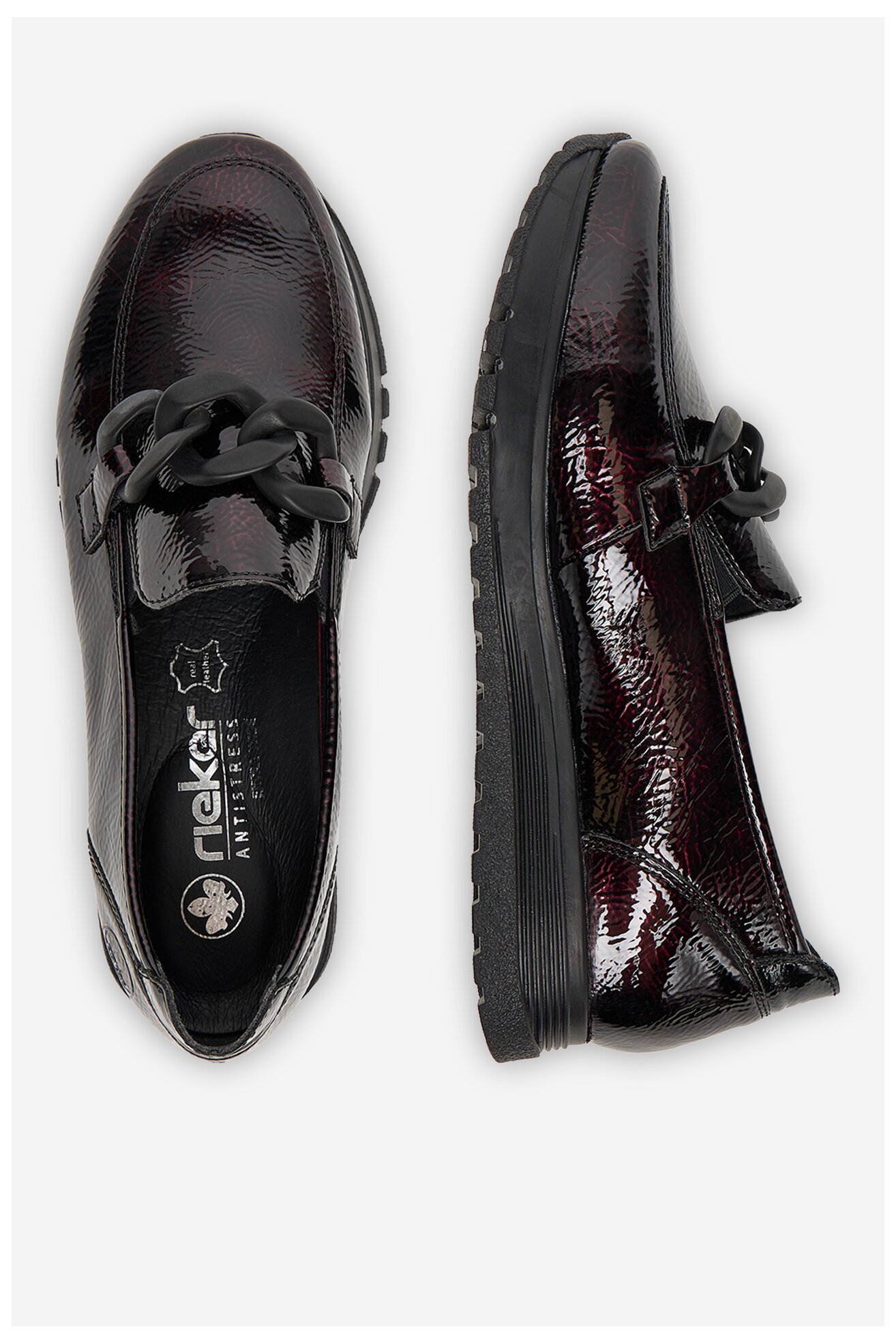 Mokasyn Rieker 49051-35 Bordowy