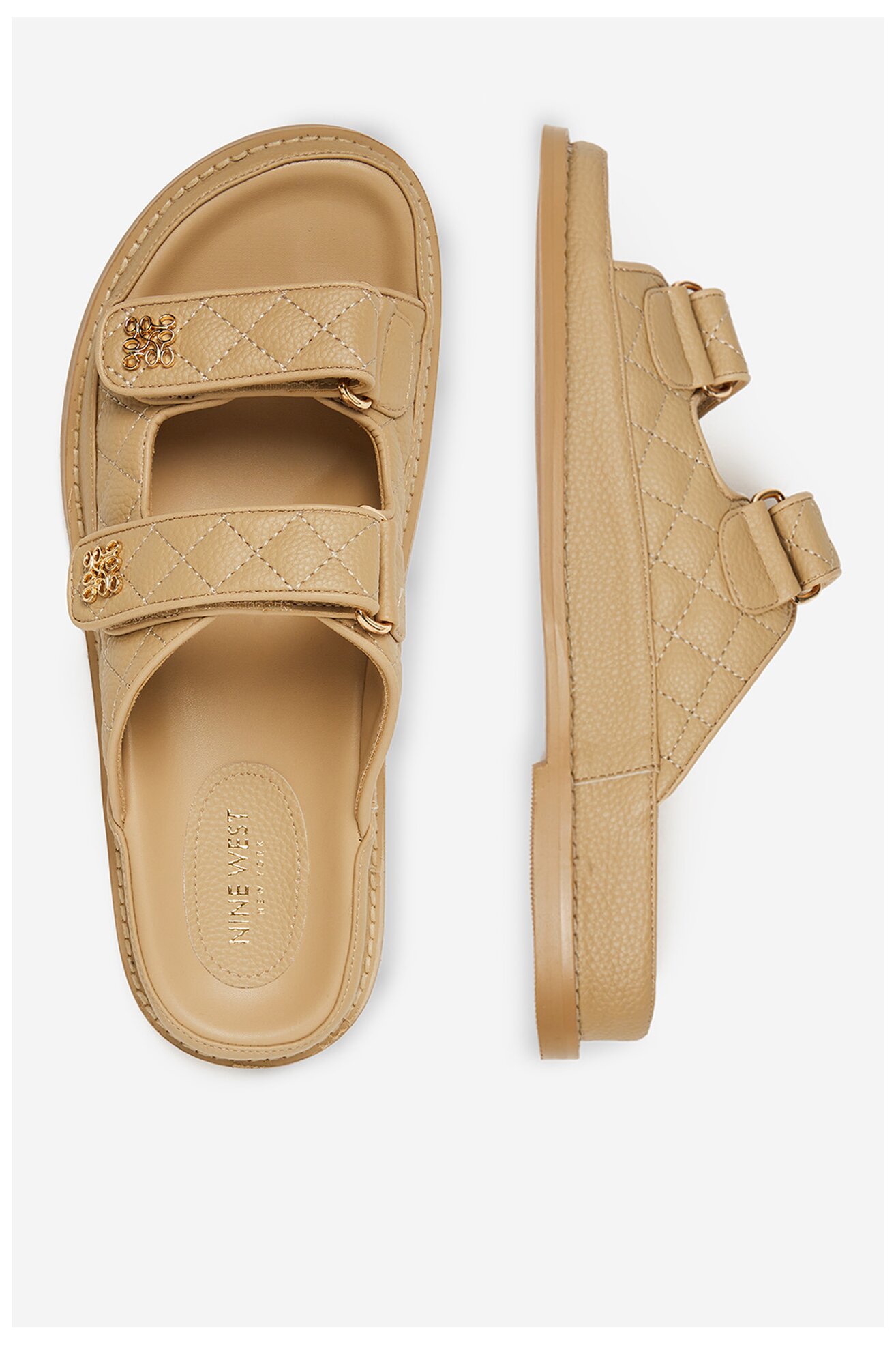 Șlapi NINE WEST V1557-713-1 BEJ