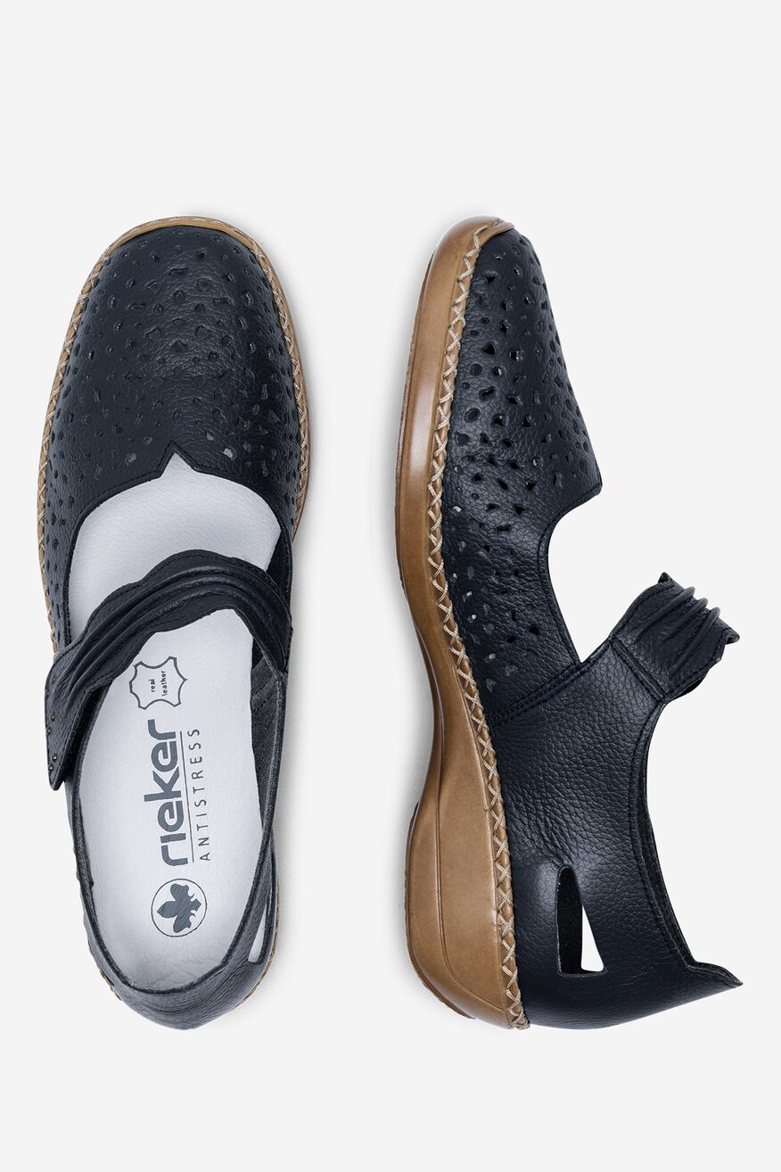 Rieker - Skórzane baleriny - 2230056165523