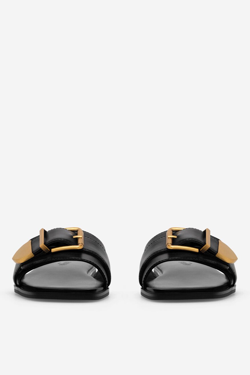 
                Badura - Skórzane klapki - 5905588374565