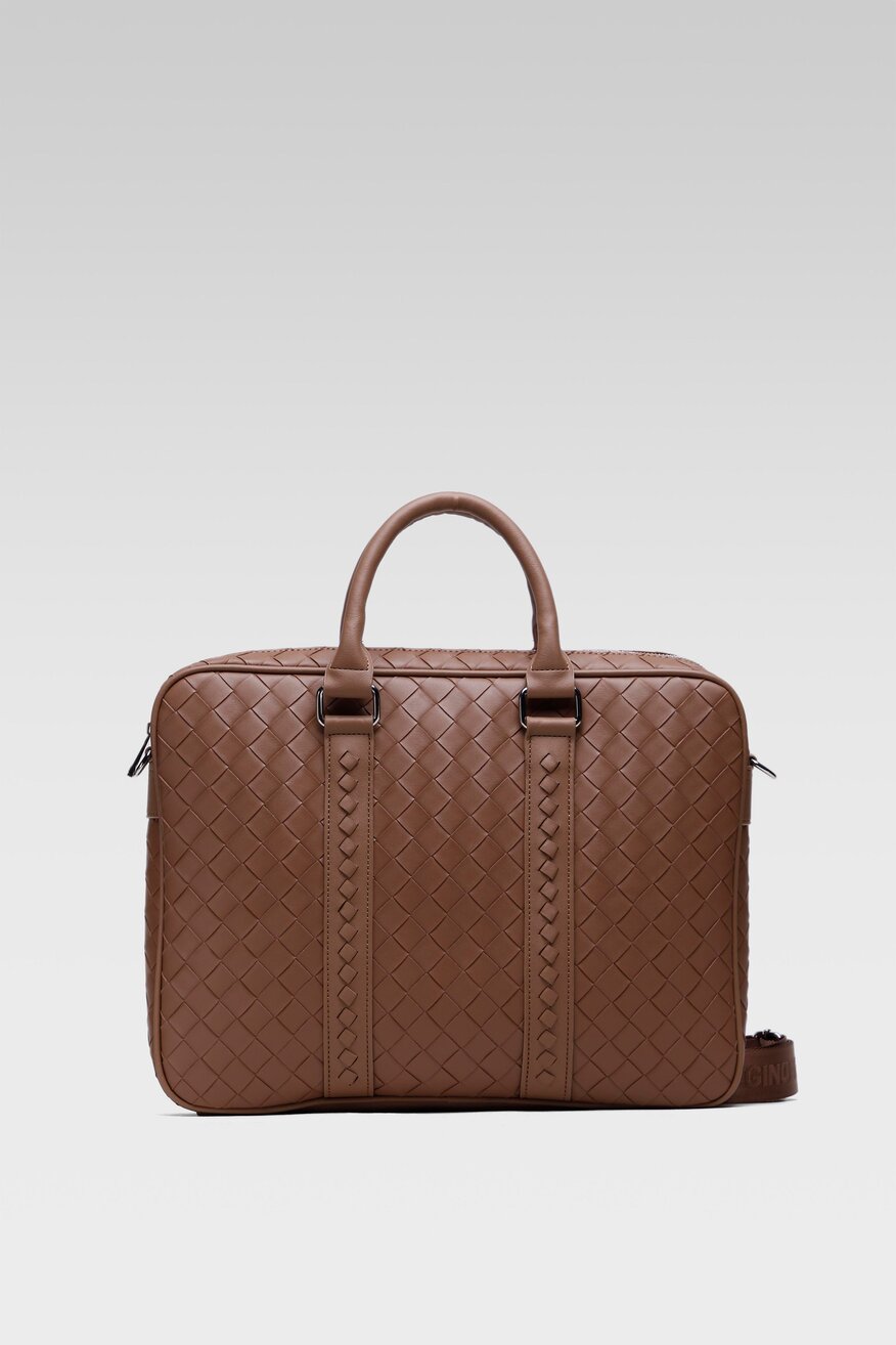 Gino Rossi - Torba na laptopa brązowa - 5904248213404
