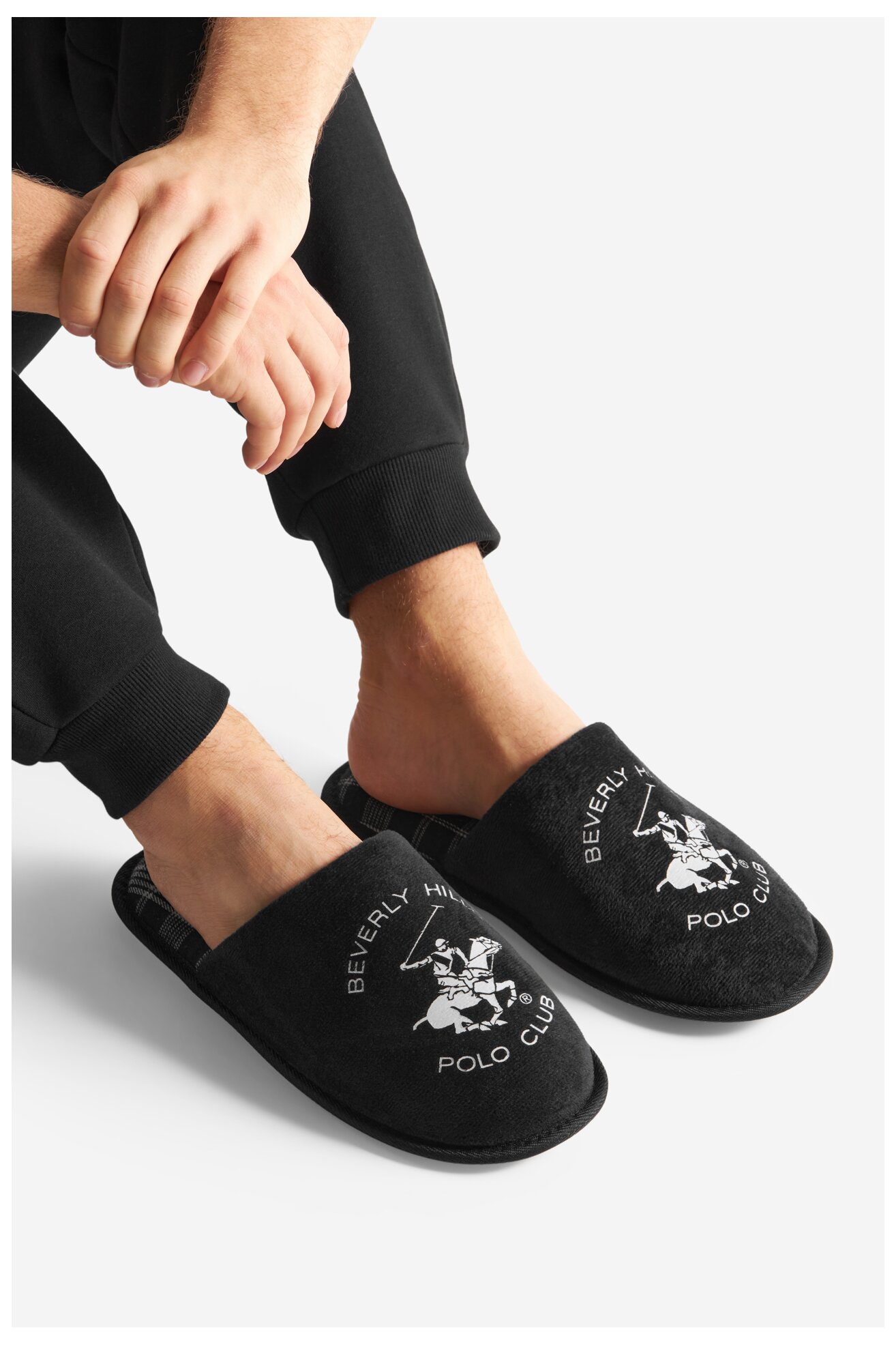 Papuci de casă Beverly Hills Polo Club P4194525 NEGRU