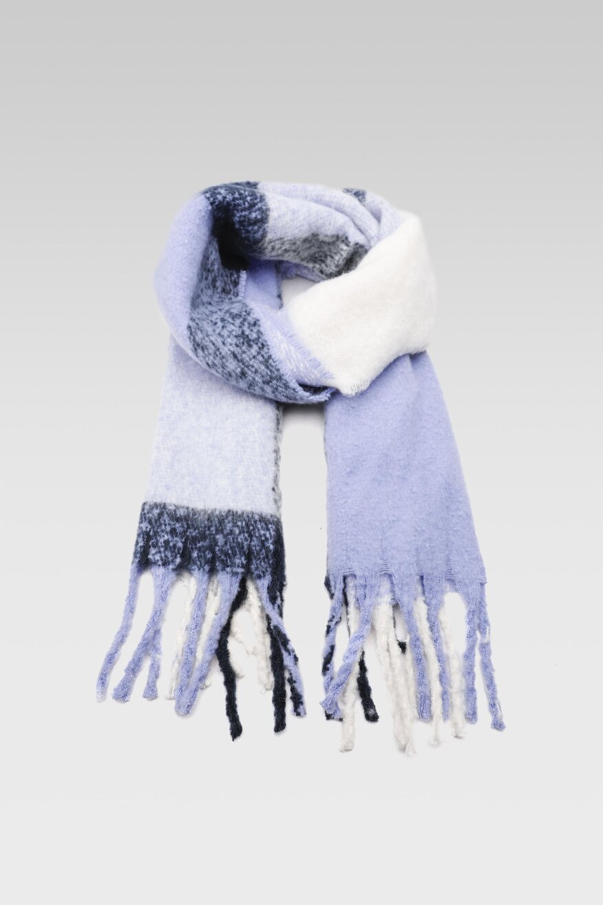 
                DeeZee - Szal z printem niebieski - 5904862096780