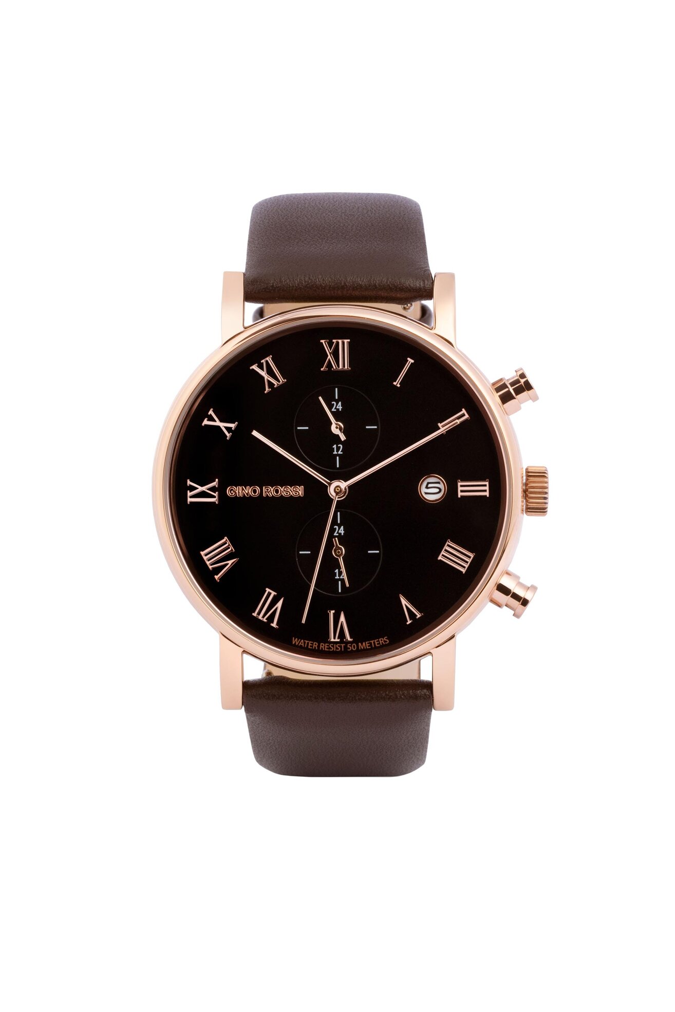 Zegarek Gino Rossi GR MEN WATCH 03019423 Brązowy ciemny