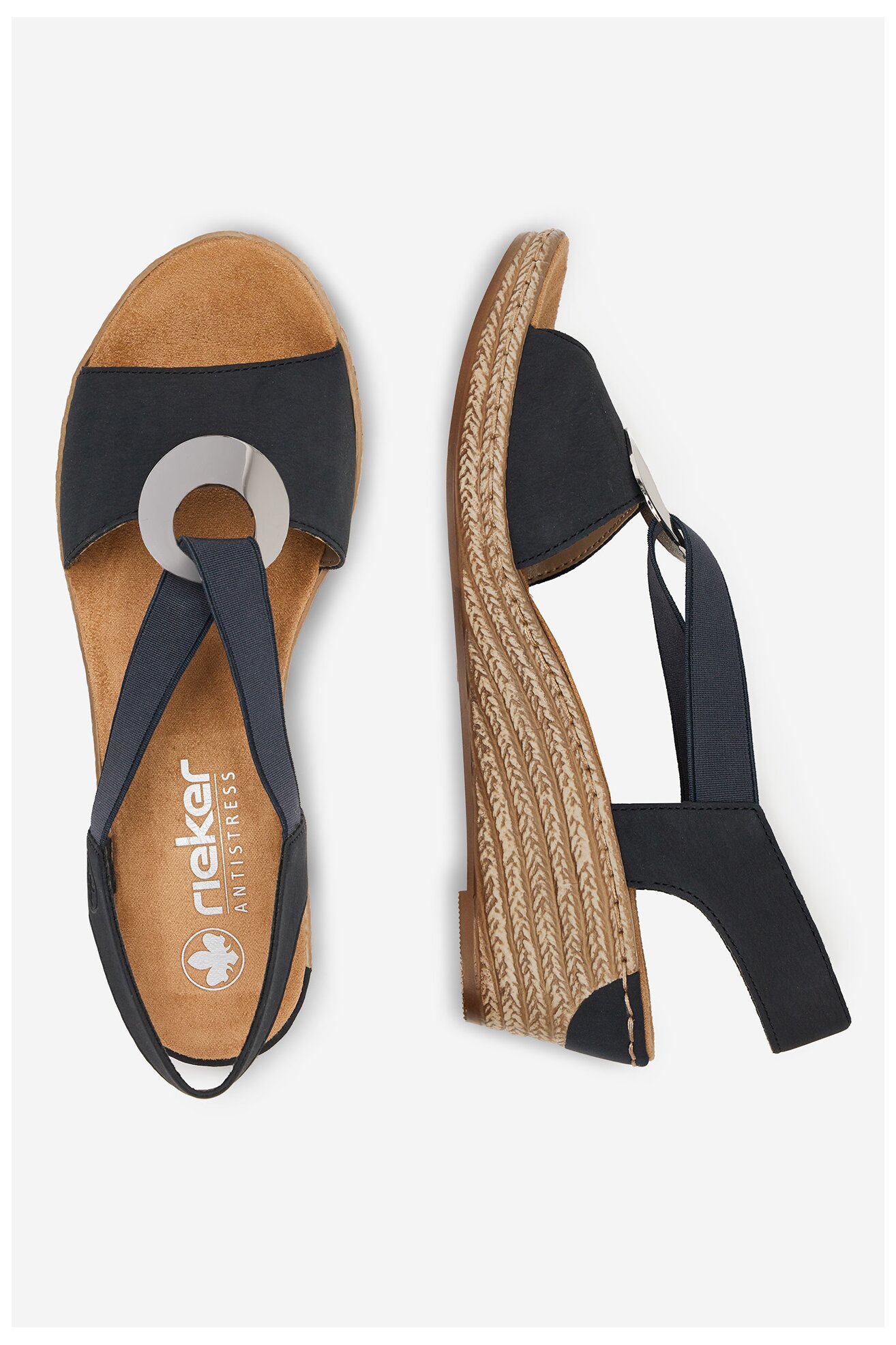 Sandały Rieker CEO-624H6-14 Granatowy ciemny