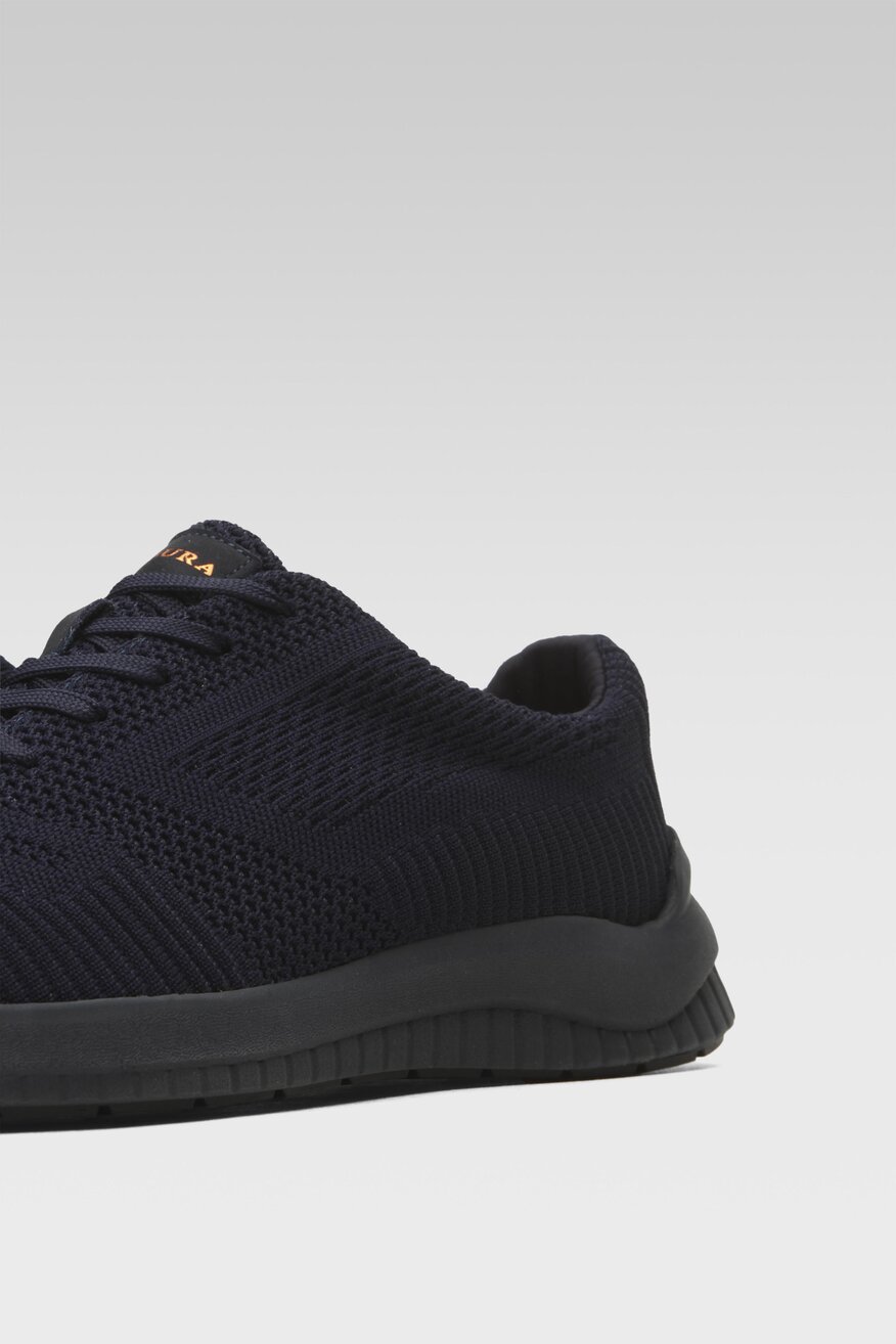 Badura - Sneakersy granatowe sznurowane - 5904248759704