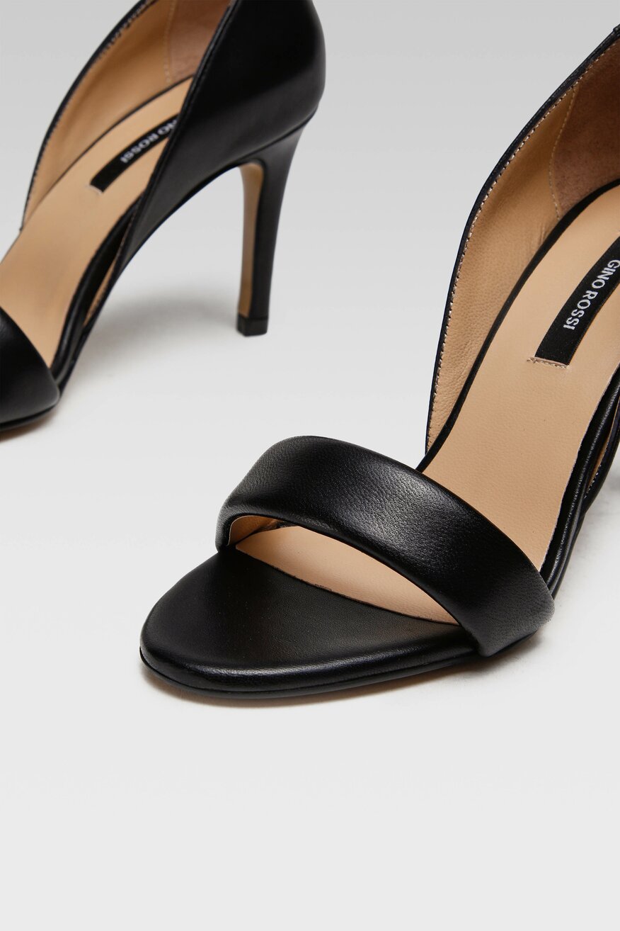 
                Gino Rossi - Skórzane sandały czarne - 5904248438784