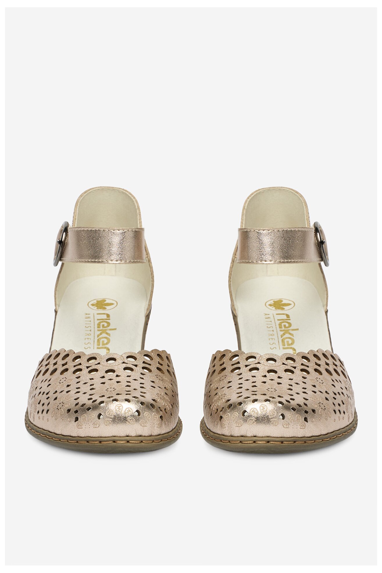 Czółenka Rieker CEO-40902-90 Złoty