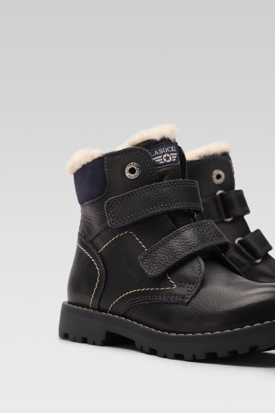 
                Lasocki Kids - Skórzane półbuty granatowe - 5903698828152