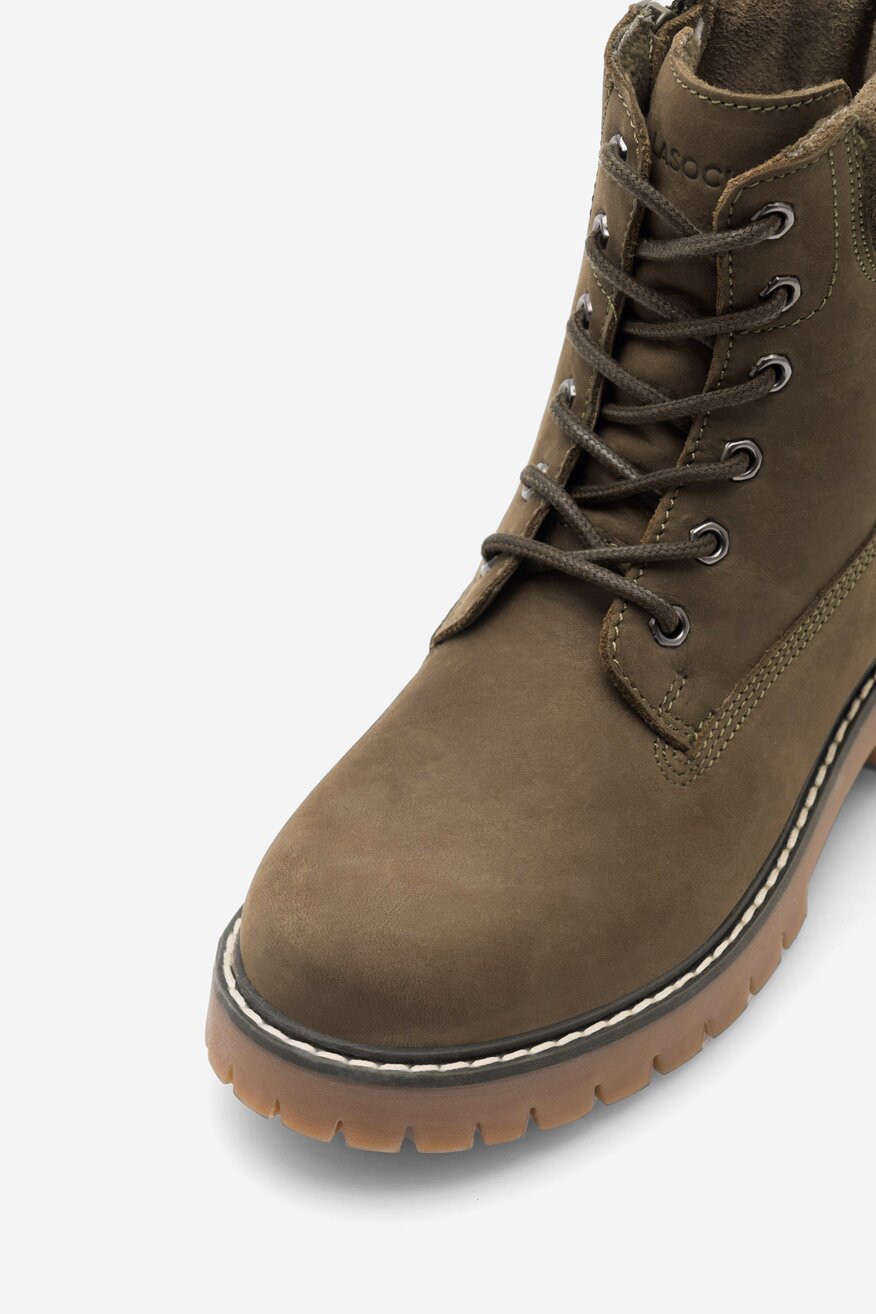 Šněrovací vyšší obuv Lasocki Young KHAKI - 5905588139195