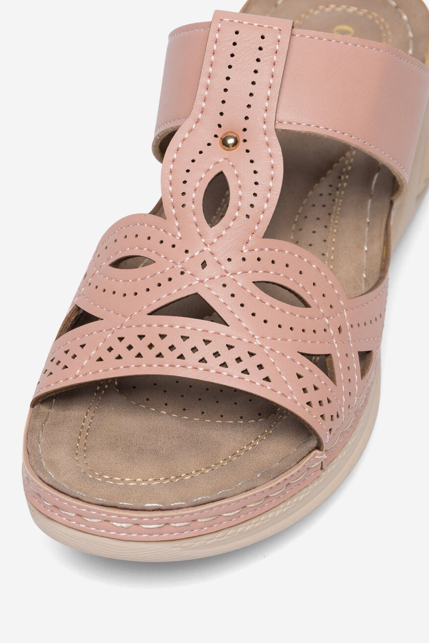 Clara Barson - Klapki na koturnie - 5905588587248