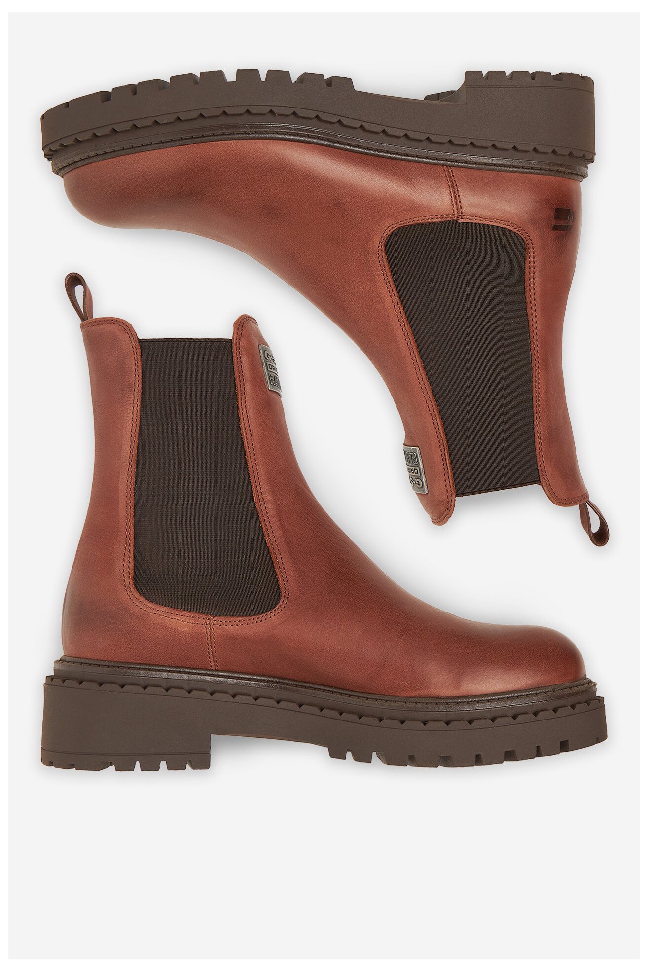 Ботильйони G-STAR RAW EO-DAMLA-25FW26 ТЕМНО-КОРИЧНЕВИЙ