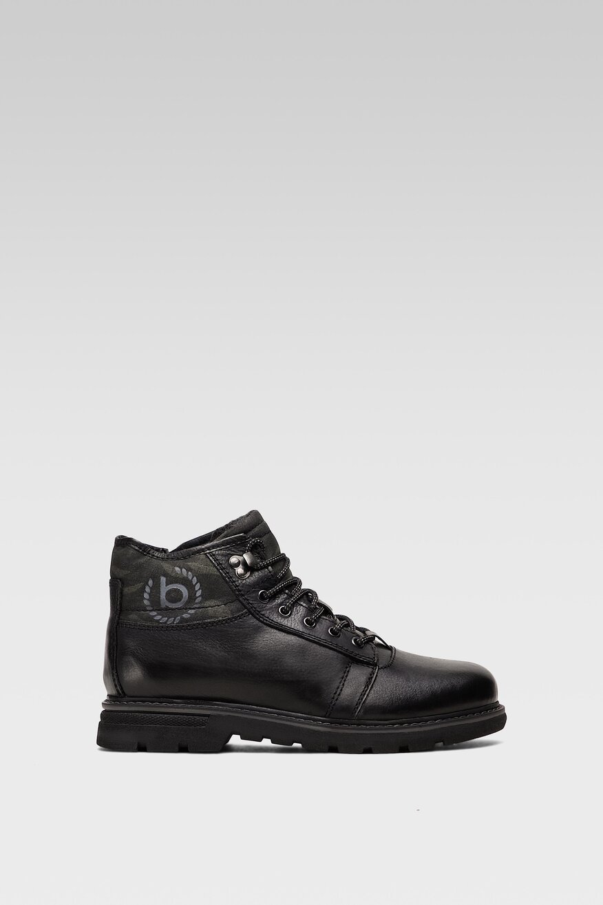 
                Bugatti - Skórzane trzewiki czarne - 5903698932187