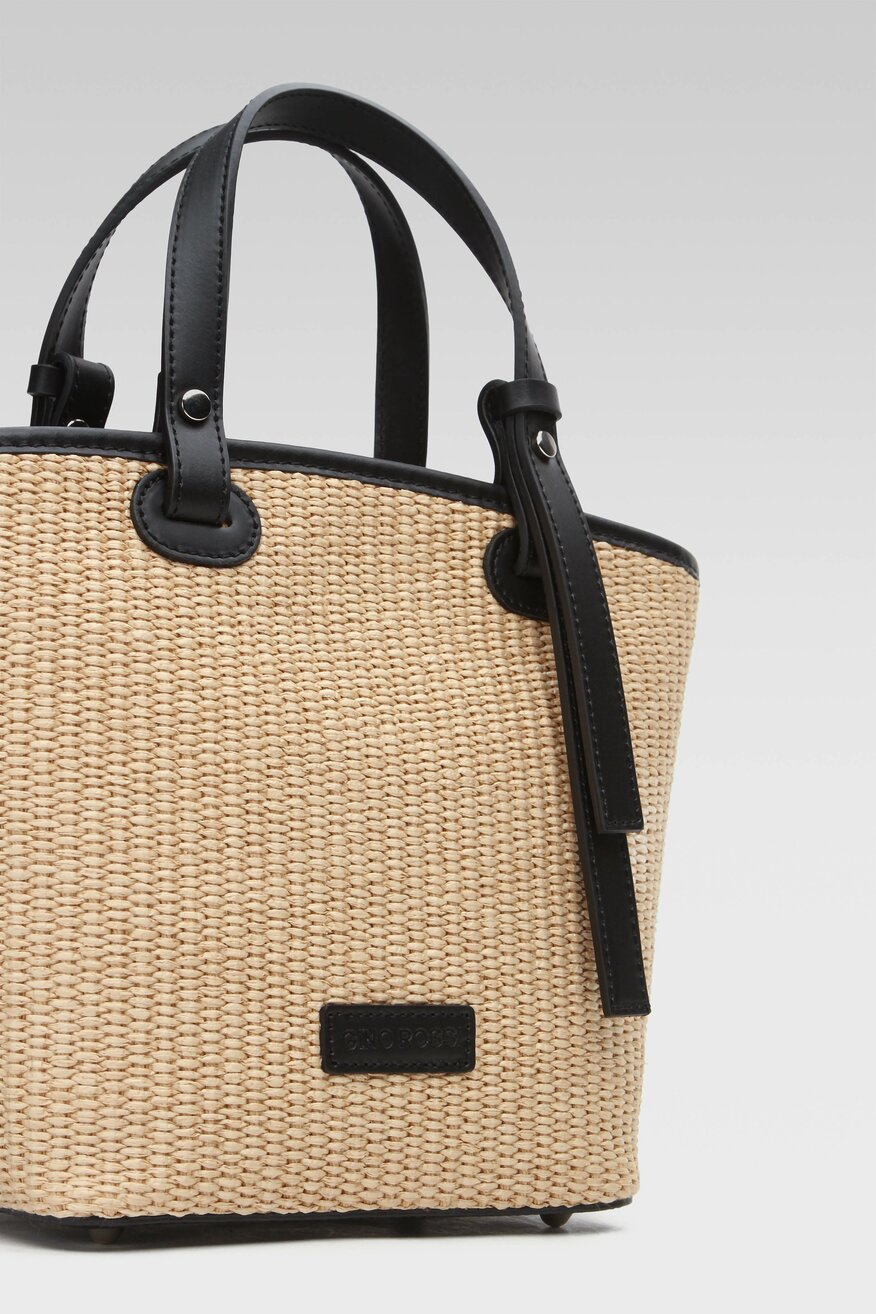 
                Gino Rossi - Torebka mała pleciona ze słomy - 5904248568085