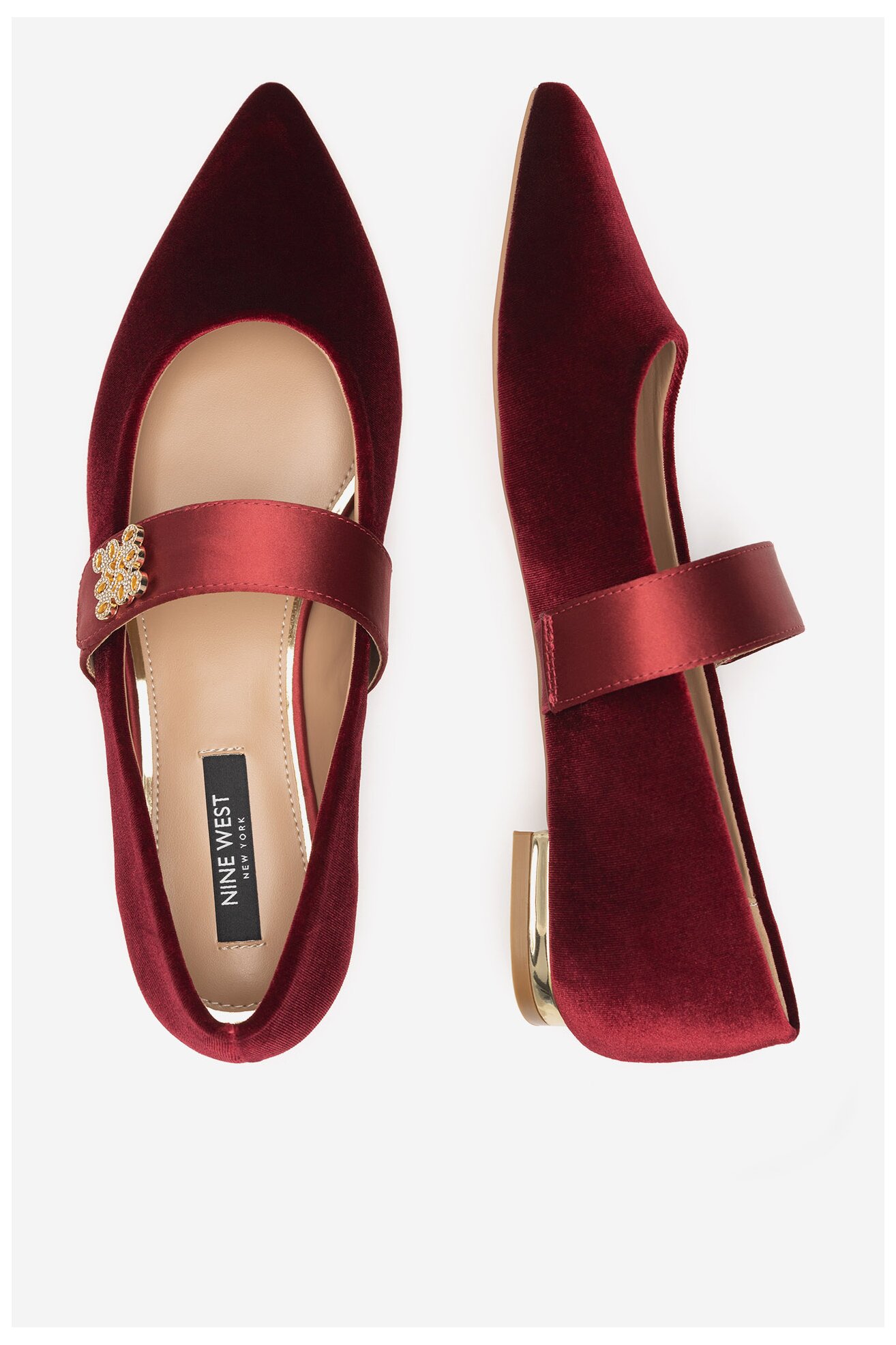 Baleriny NINE WEST 8168-1 BORDÓ