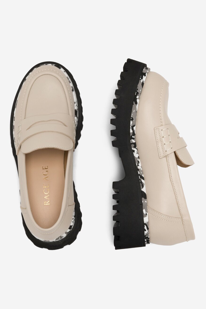 
                RAGE AGE - Mokasyny skórzane - 5904862791371