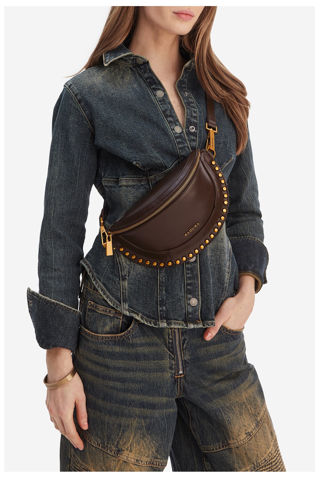 Дамска чанта Badura CEO-MAI-YH126 ТЪМНОКАФЯВ