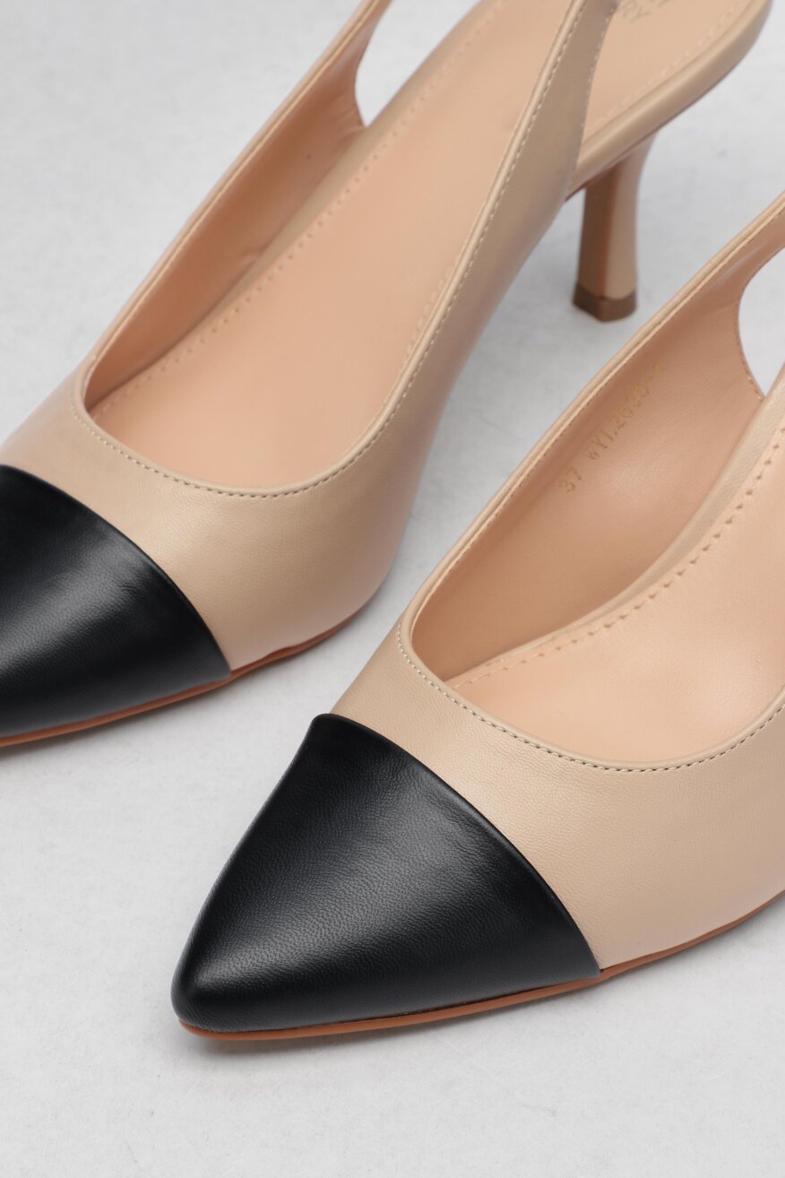 
                Jenny Fairy - Czółenka na obcasie beżowe - 5903698360072