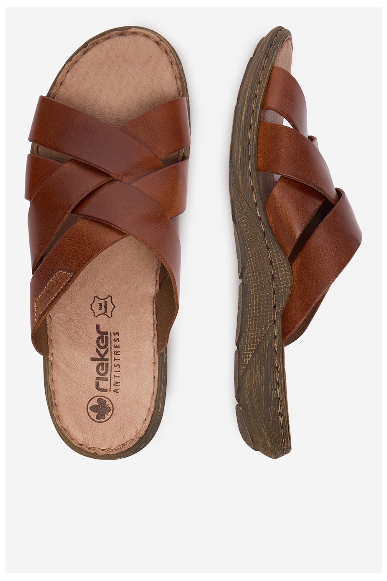 Klapki Rieker CEO-22092-24 Brązowy