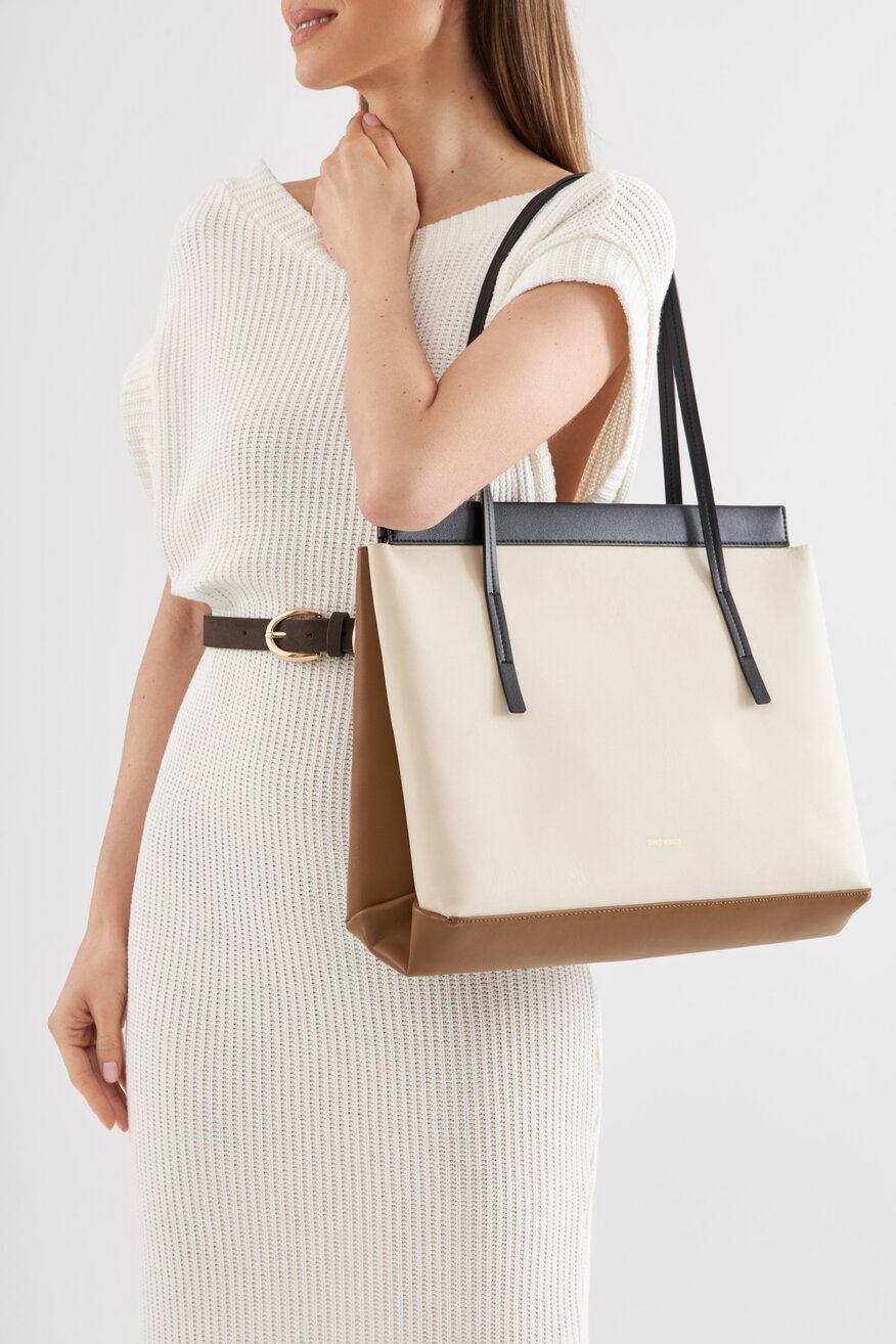 Gino Rossi - Duża torebka shopper skórzana - 5905588539926