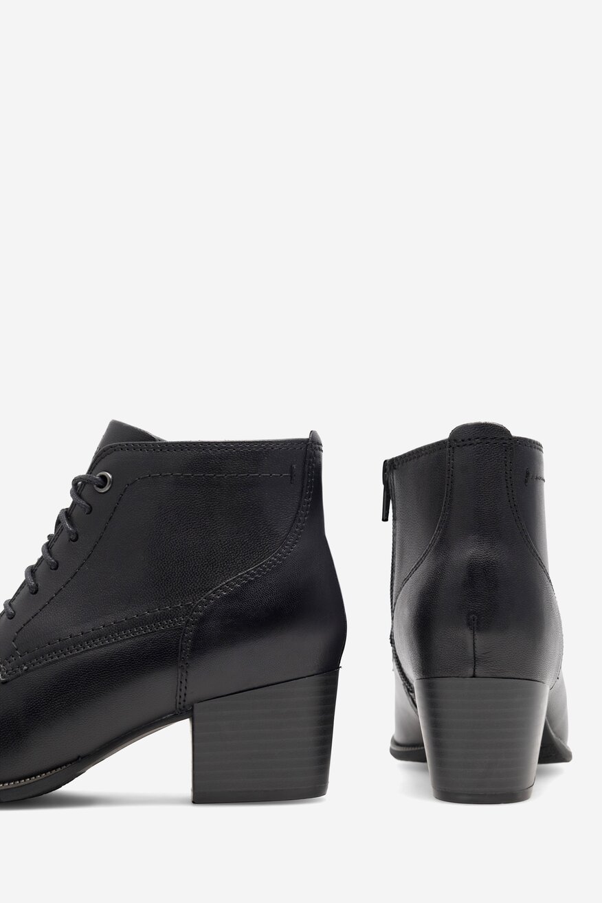 Lasocki - Botki skórzane na słupku - 5905588051046