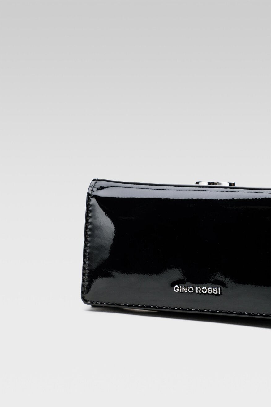 
                Gino Rossi - Duży portfel damski skórzany czarny - 5904862531380