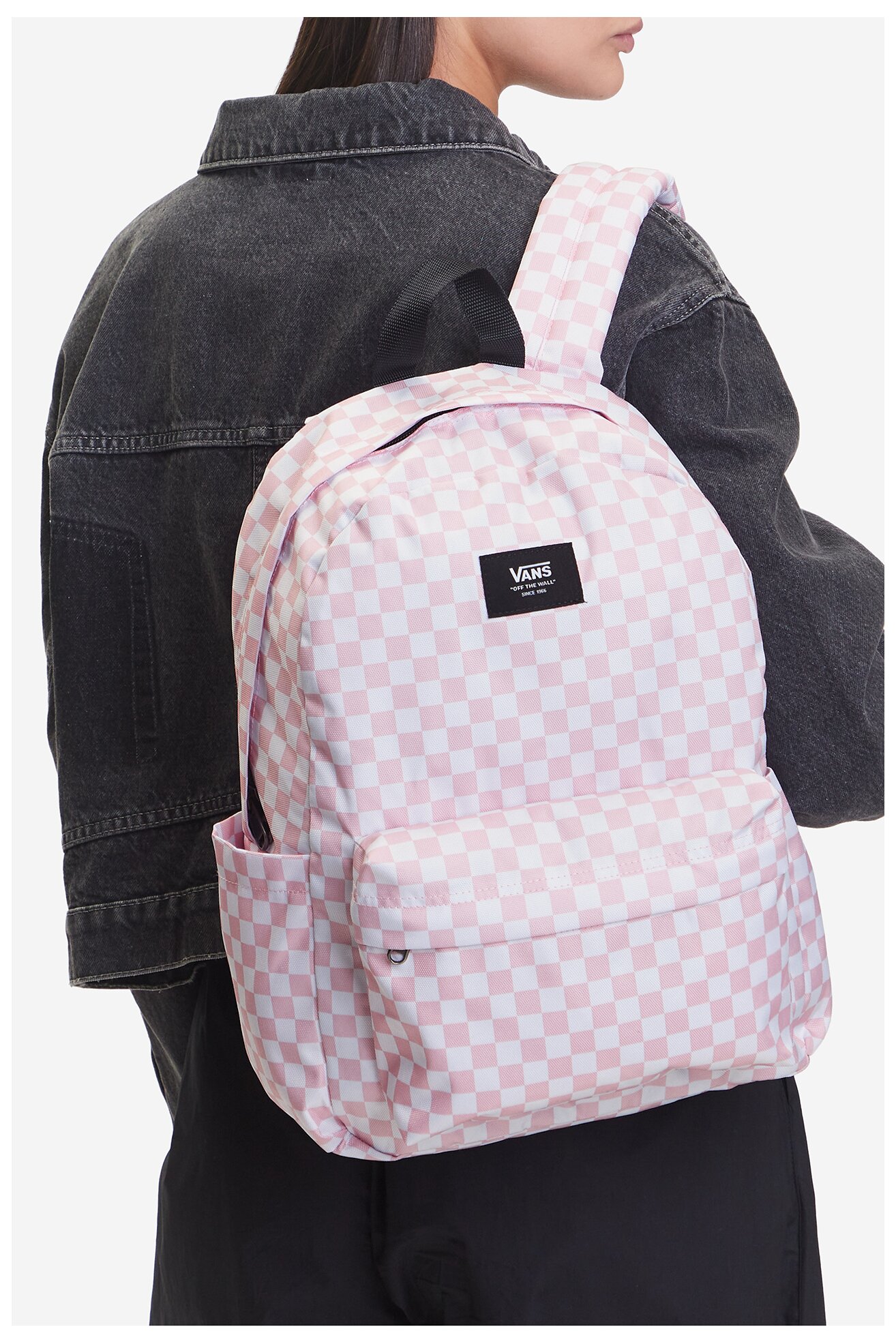 Plecak Vans OLD SKOOL GROM CHECK VN000J3KD3X Różowy