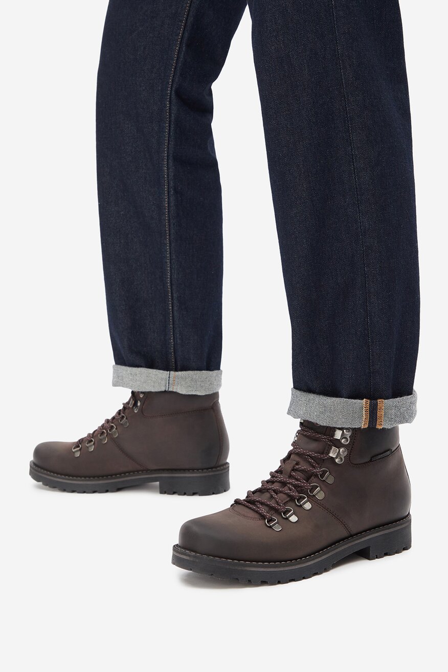Badura - Trzewiki skórzane ocieplane - 5906751266847