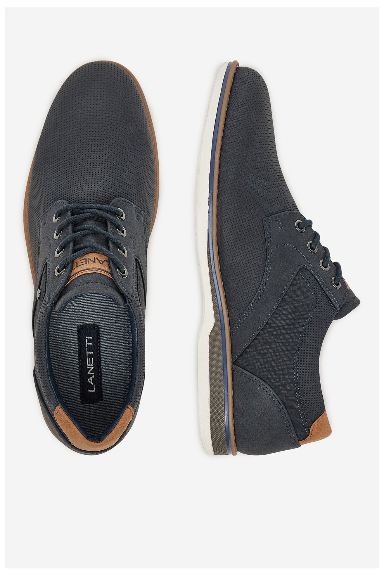 Половинки обувки Lanetti LINOS2-101 MBS КОБАЛТОВО СИНЬО