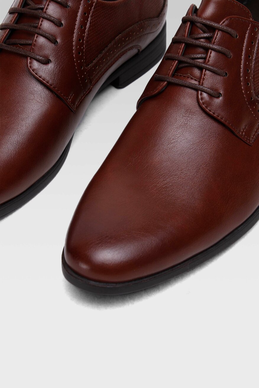 Ottimo - Półbuty brogsy brązowe - 5904248196189