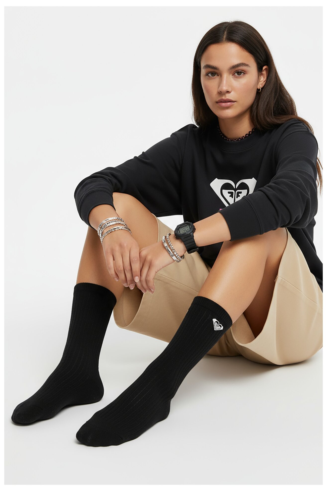 Skarpetki ROXY CEO_AS_ROXY_15_Z_AW25 (3-PACK) Czarny