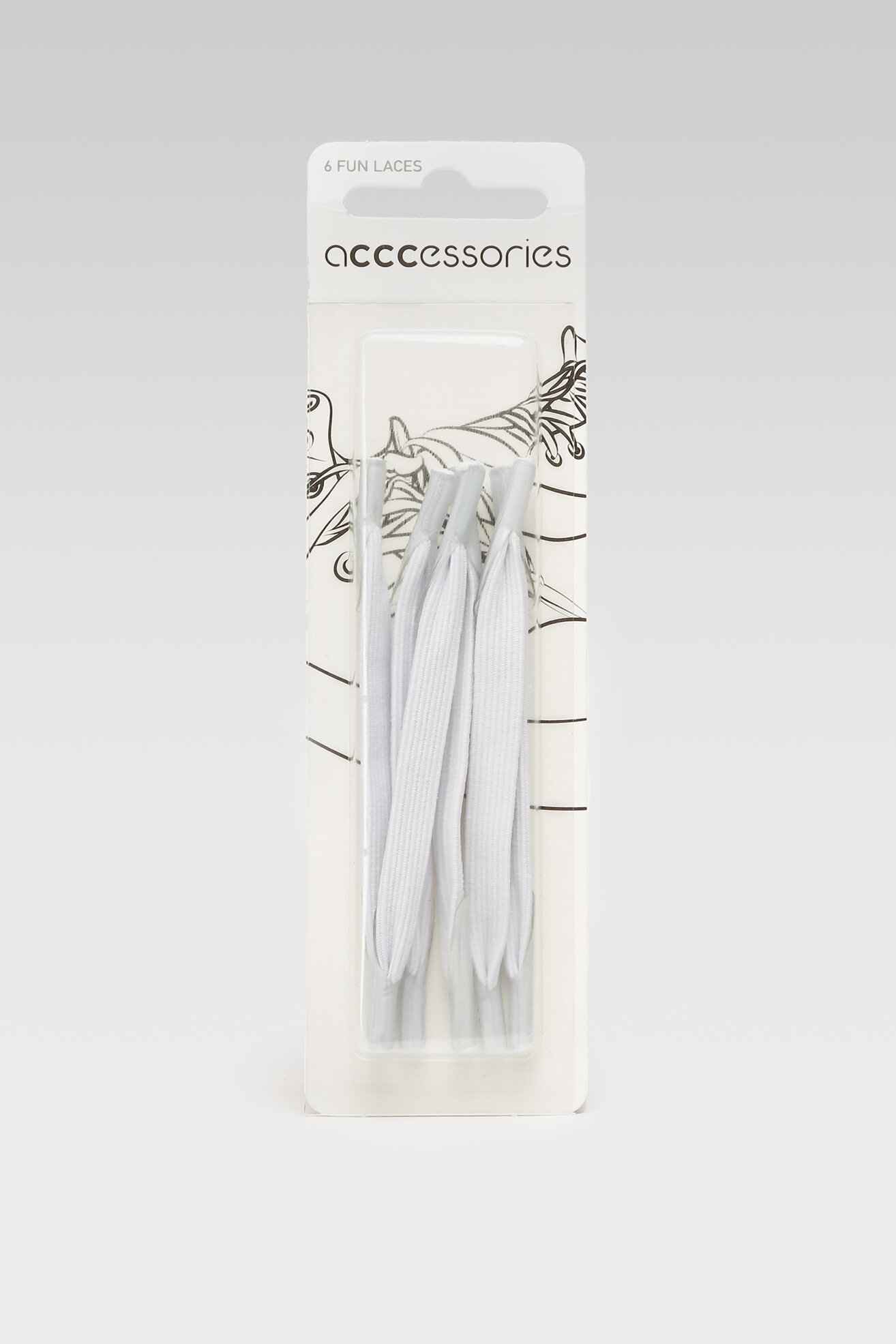 Sznurowadła ACCCESSORIES SZNUROWADŁA GUMOWE 550 Biały