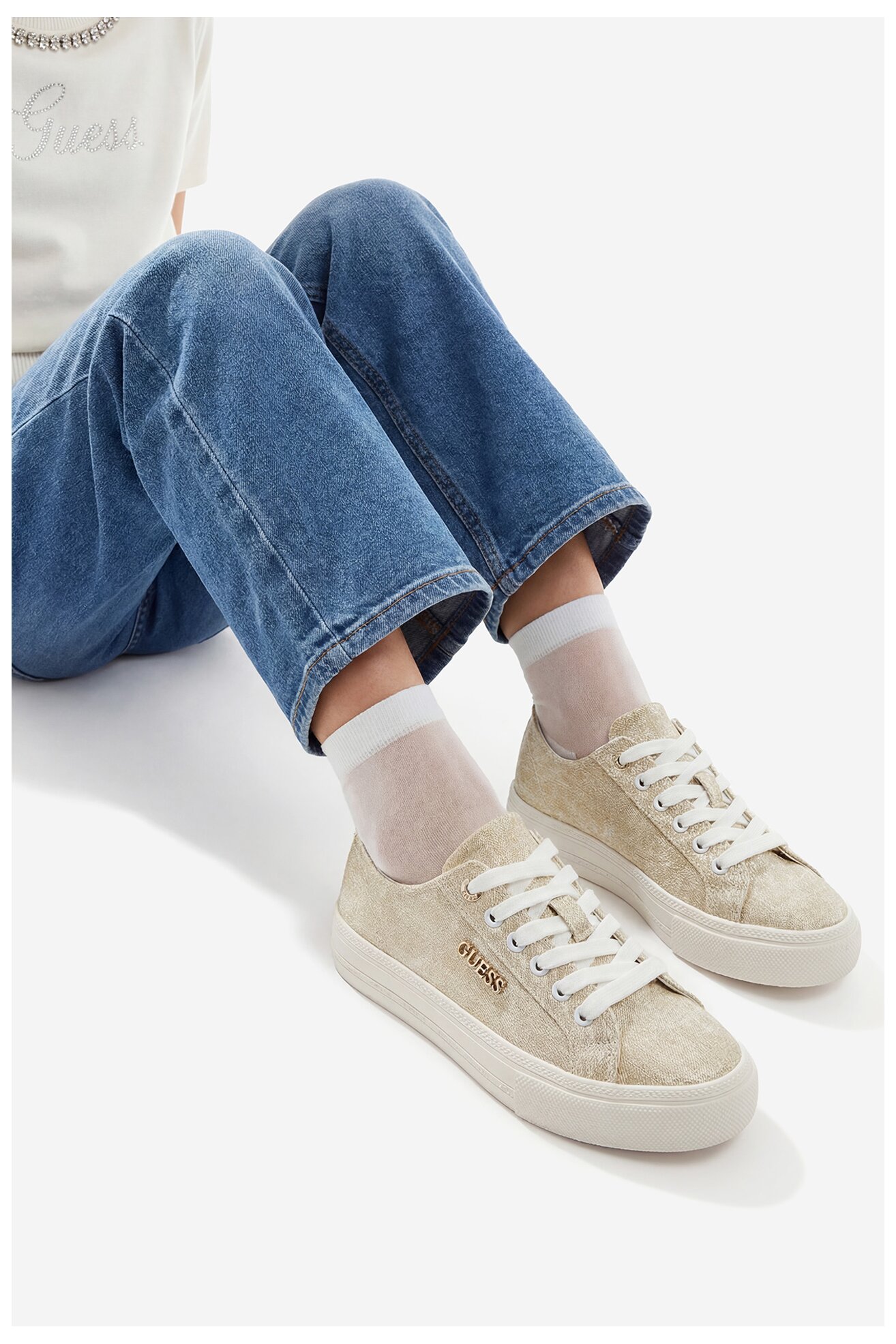 Trampki GUESS CEO-GG-02-SS2026 Złoty