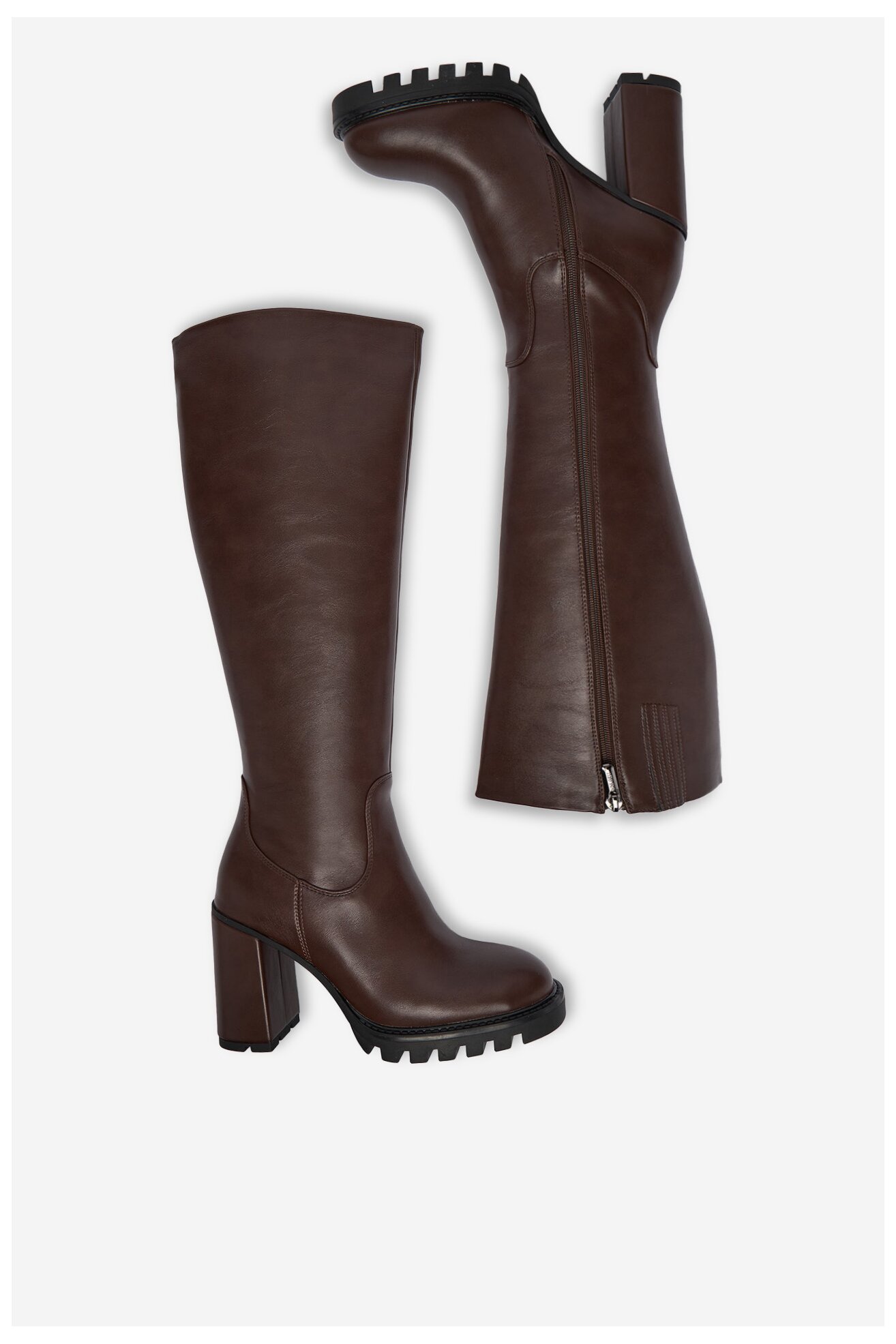 Kozaki NINE WEST CEO-HALA-01 Brązowy