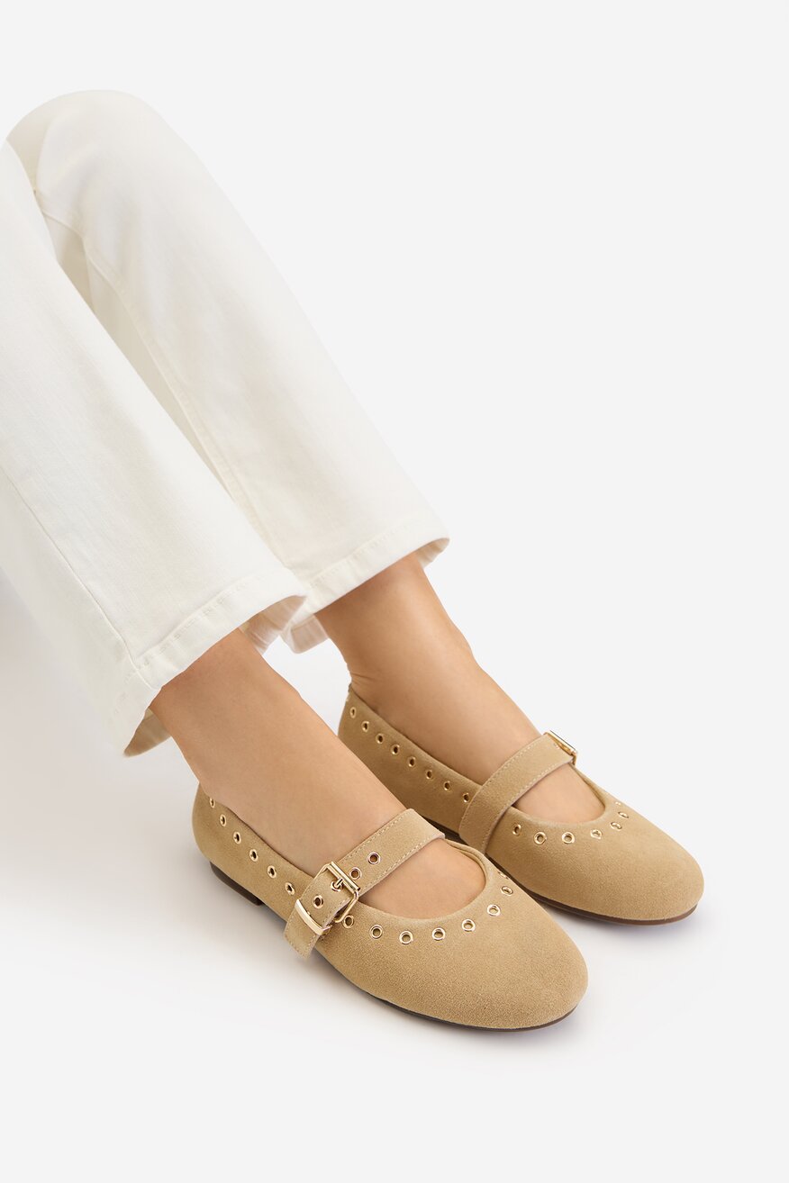 
                Lasocki - Baleriny skórzane - 5906751932889