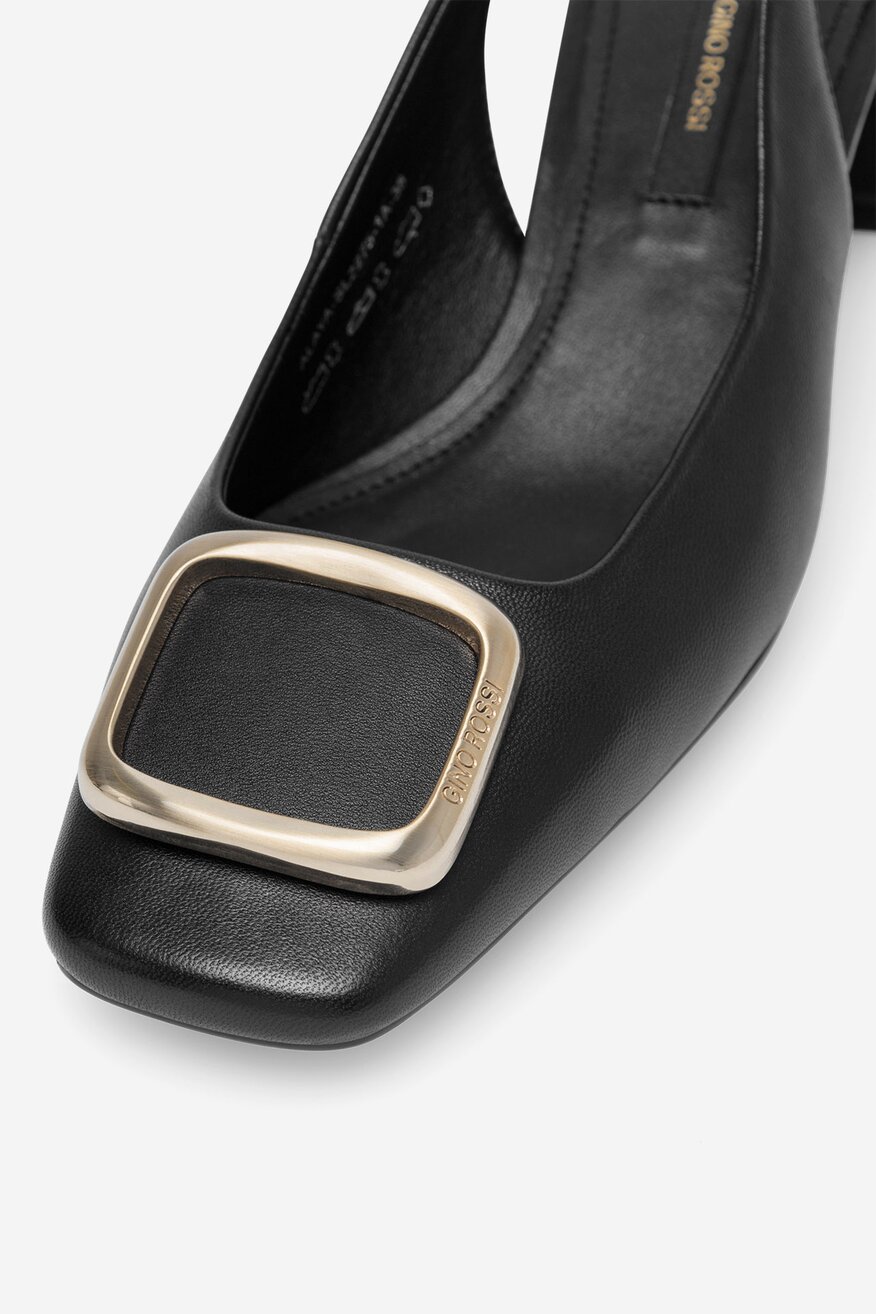 
                Gino Rossi - Czółenka skórzane na słupku - 5905588562948