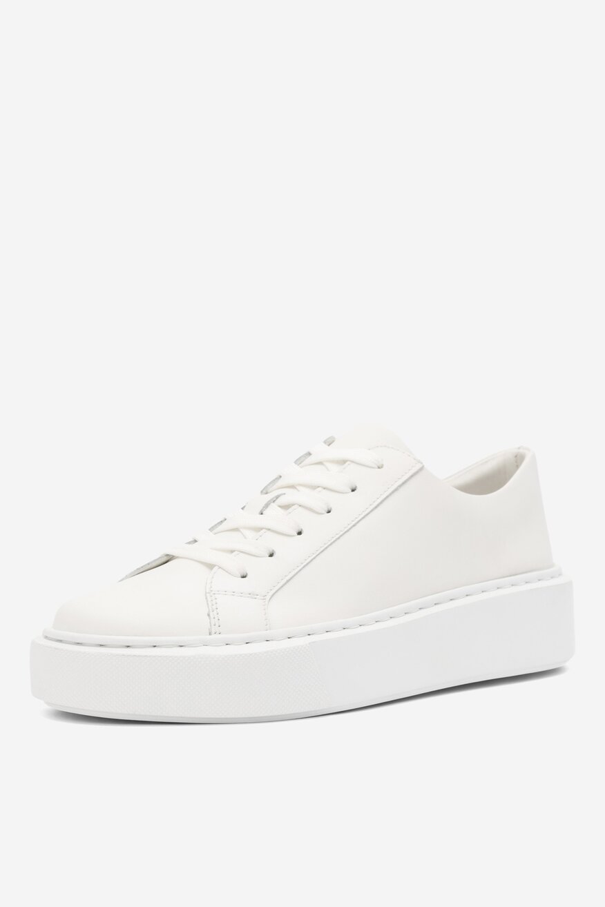 Gino Rossi - Skórzane półbuty białe - 5904862754154