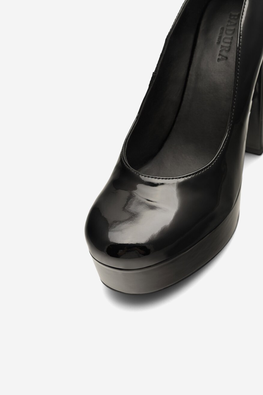 
                Badura - Czółenka skórzane na słupku - 5905588003762