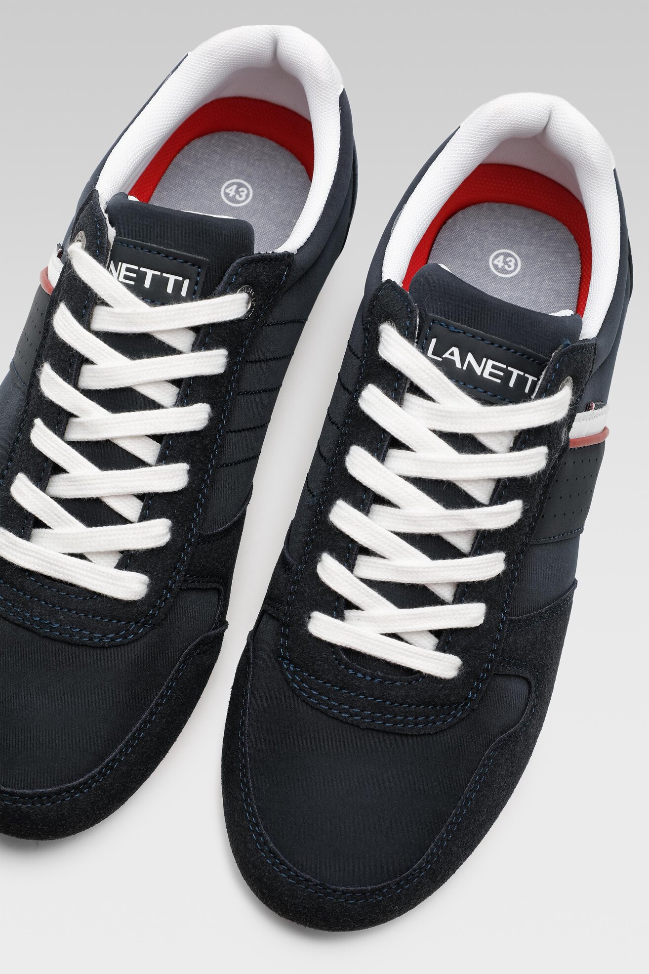 Półbuty Lanetti MP07-01378-01 Granatowy