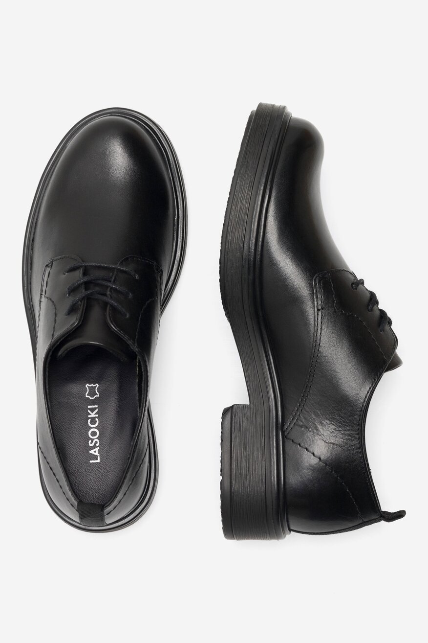 
                Lasocki - Skórzane półbuty czarne - 5904862591391