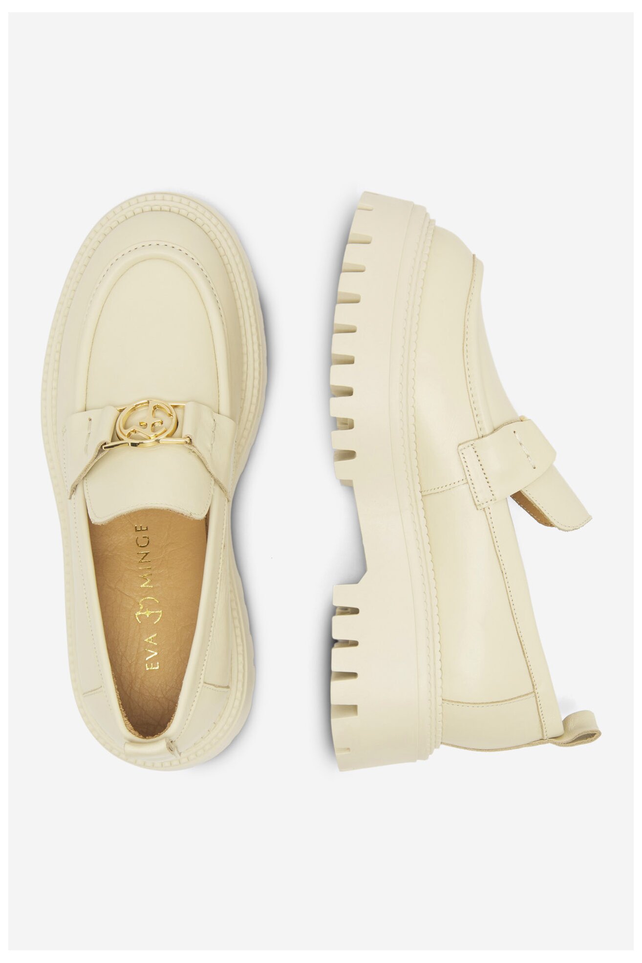 Мокасини EVA MINGE SARAH-8049 БЕЖЕВИЙ