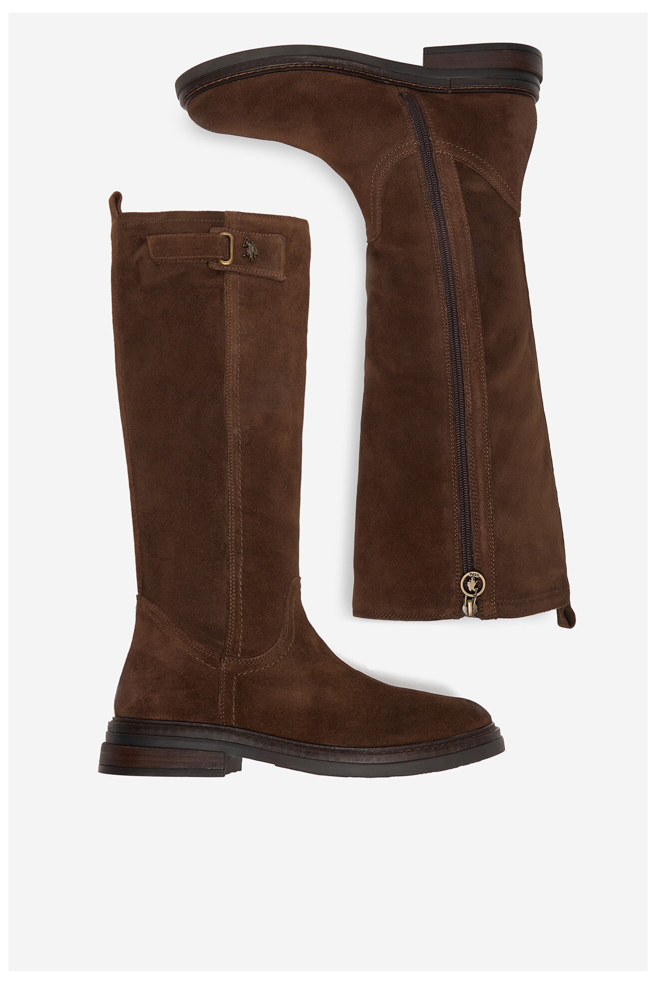 Kozaki U.S. POLO ASSN. CEO-HELGA001W/ELT1 Brązowy