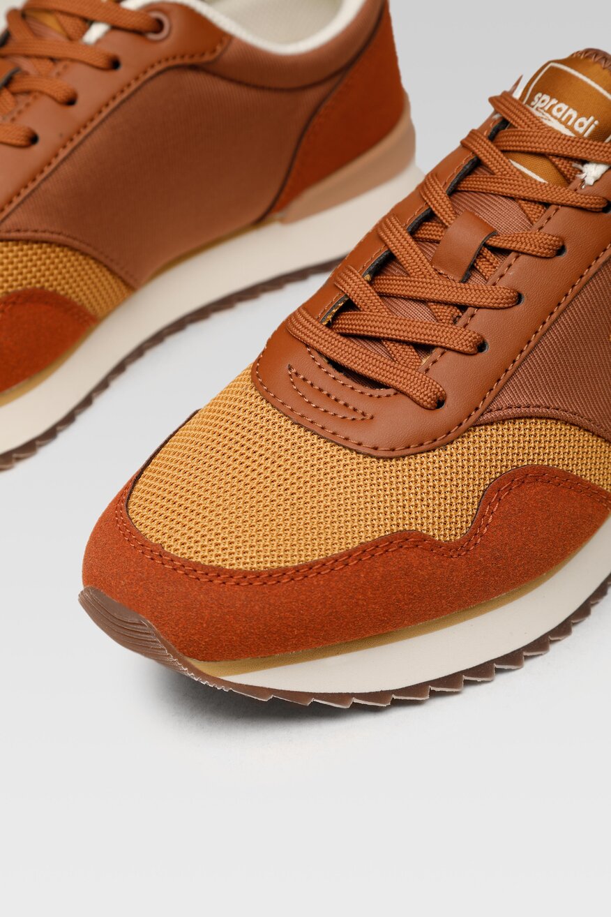 
                Sprandi - Obuwie sportowe brązowe sznurowane - 5903698939278