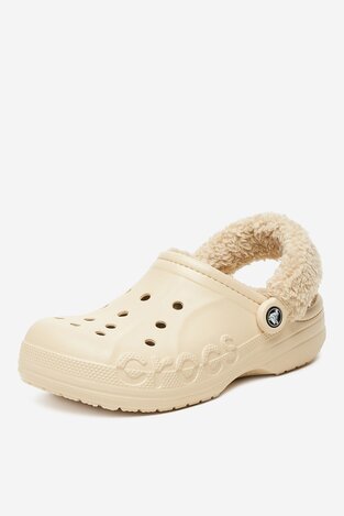 Папуче за базен Crocs C-BAYA LINED FUZZ STRAP CLOG 206633-11S BEŽ