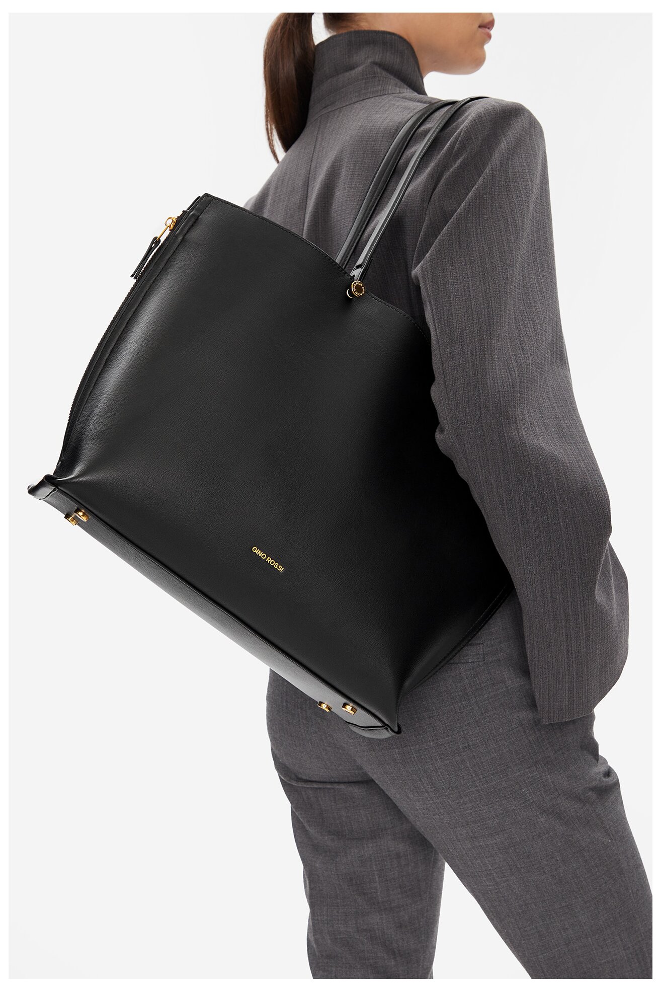 Geantă de mână Gino Rossi WEN-2 NEGRU