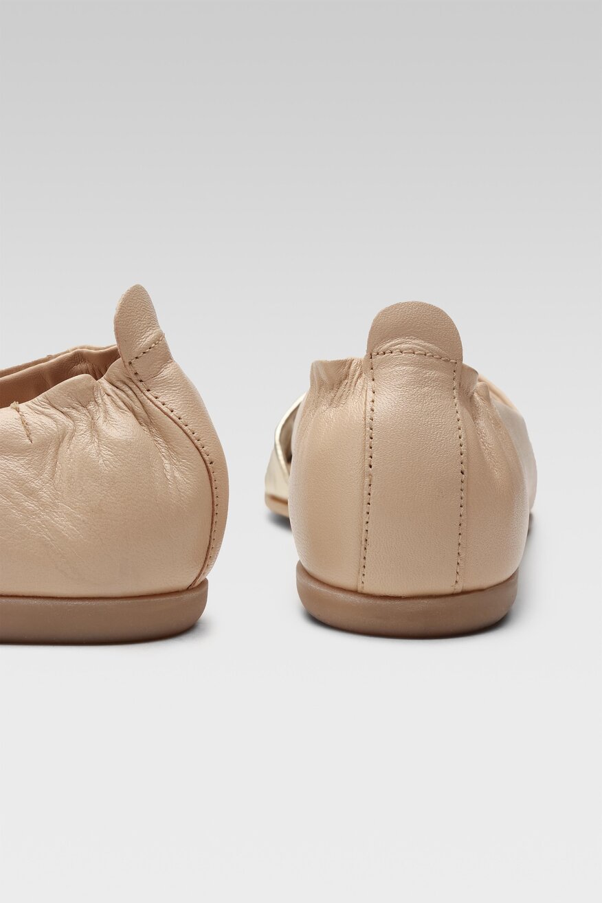 
                Lasocki - Skórzane baleriny z odkrytymi palcami - 5904862809311