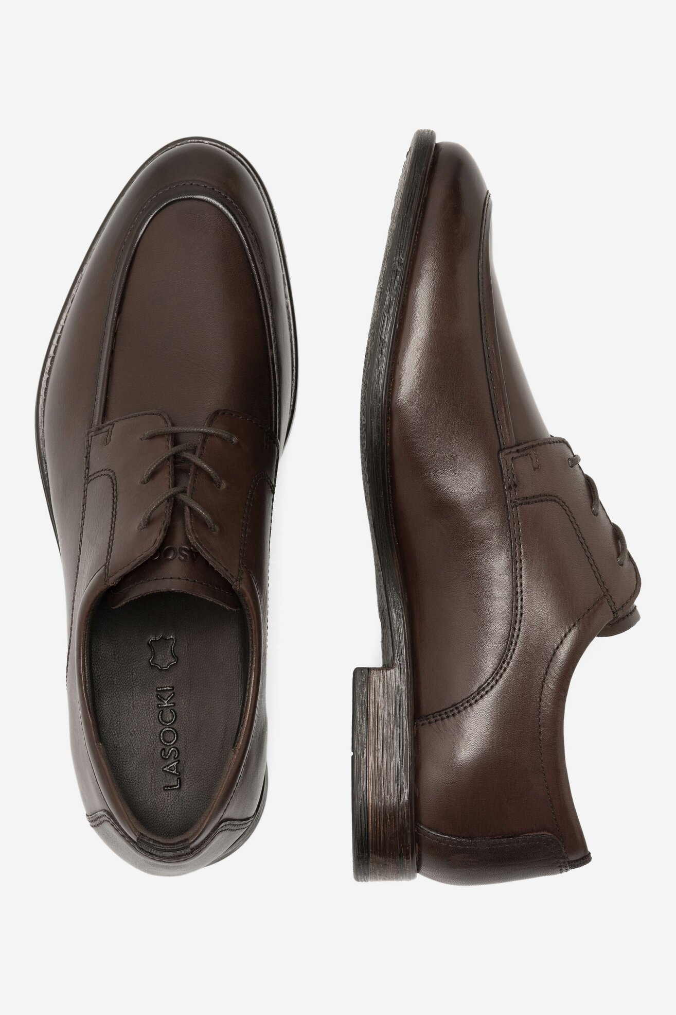 Половинки обувки Lasocki TOR-09 MB ТЪМНОКАФЯВ