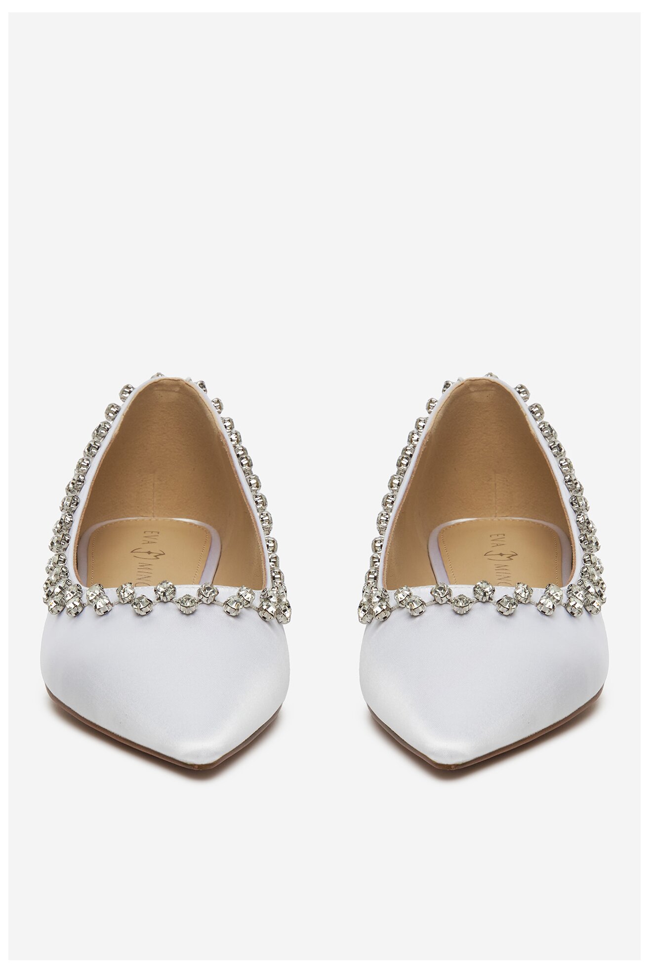 Baleríny EVA MINGE MILA-V1166-28-1 BÍLÁ