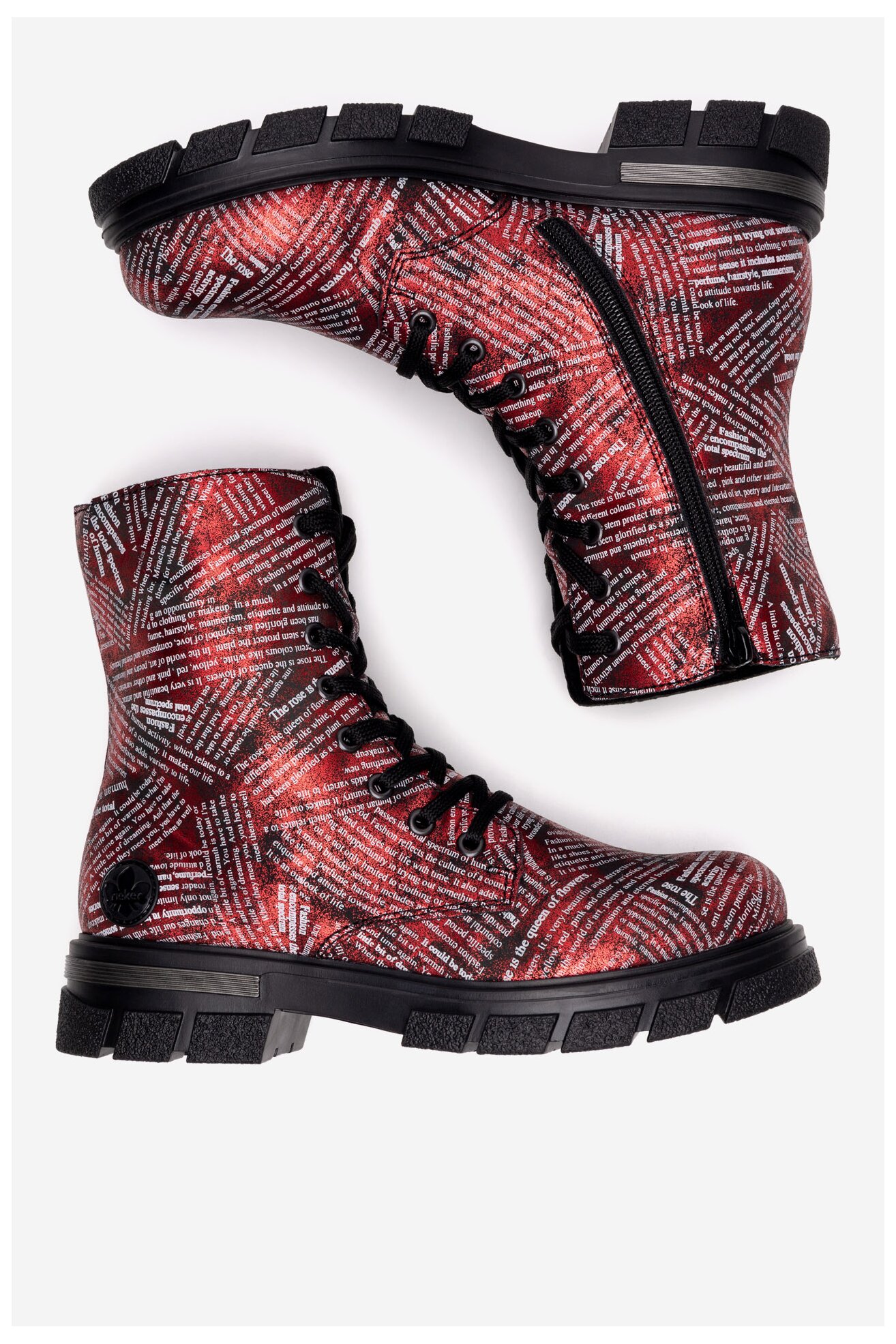 Trzewiki Rieker Z9120-35 Czerwony