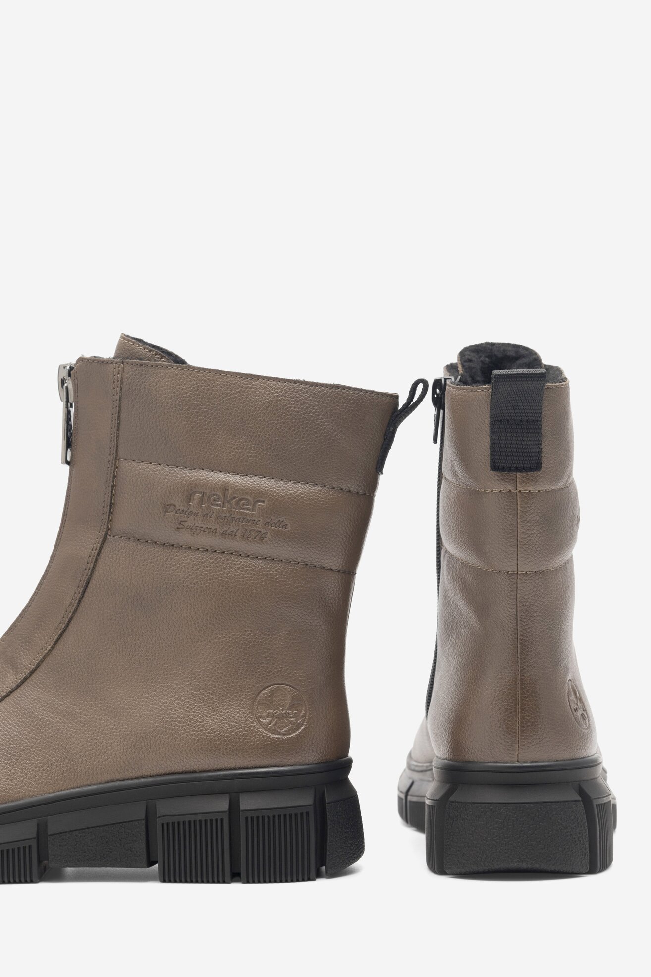 Botki Rieker X3452-24 Beżowy ciemny